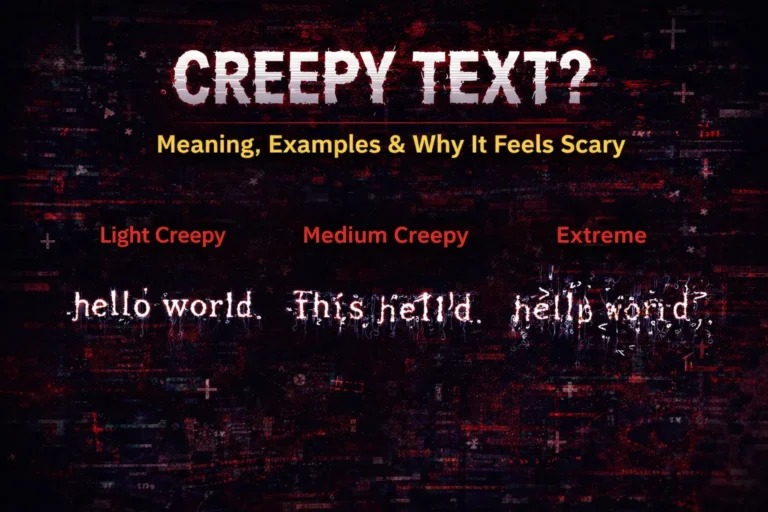 creepy text