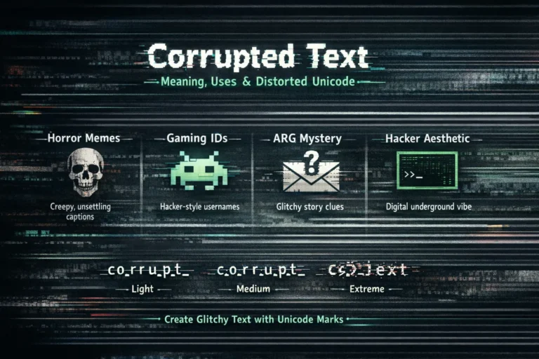 corrupted text